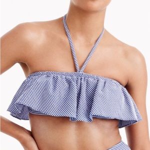 J. Crew Ruffle Gingham Bikini Set